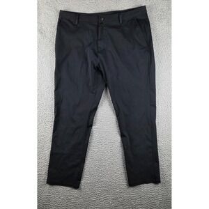 Rhone Commuter Pants Mens 38 (38x29) Black Golf Straight Leg 100% Polyester Slim